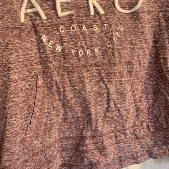 Aeropostale heathered maroon hoodie with logo - Picture 2 of 5